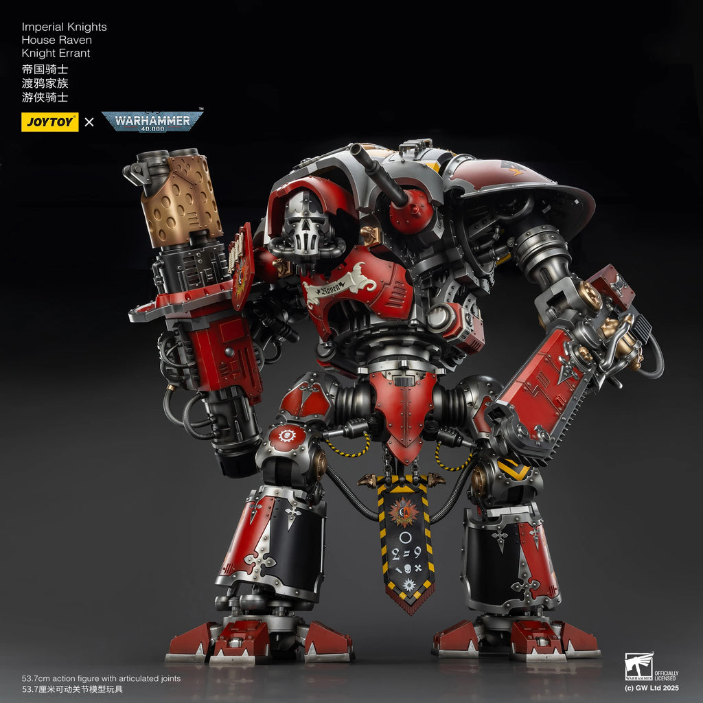 JOYTOY Warhammer 40K 1/18 Imperial Knights House Raven Knight Errant House Terryn Paladin Anime Figures Toys Mech Model