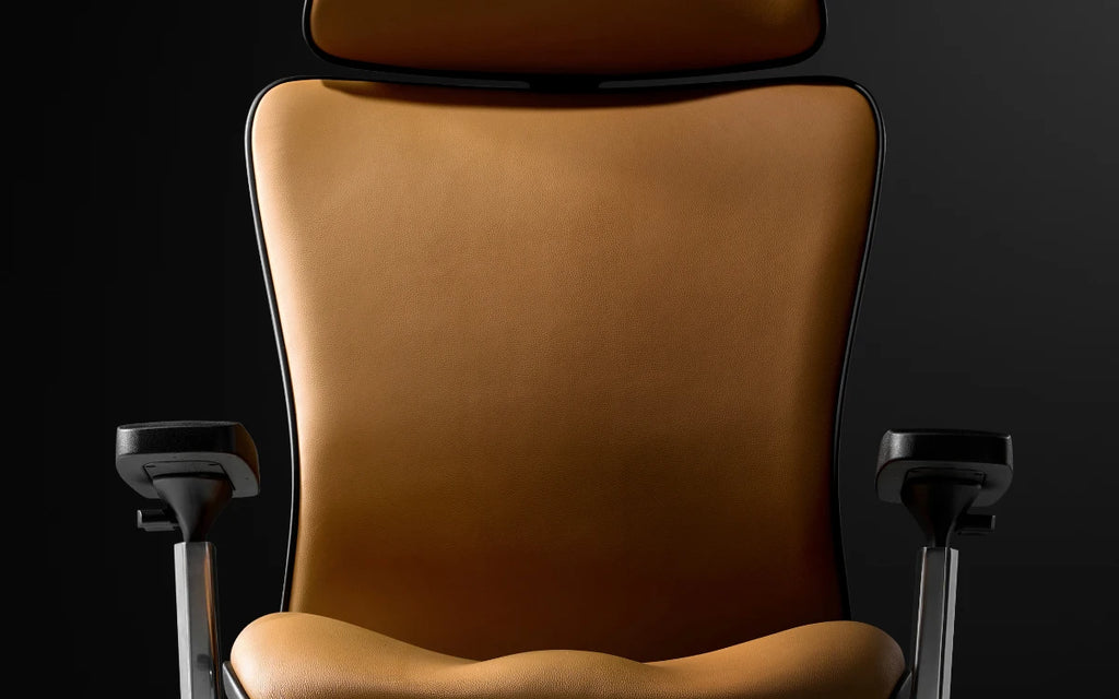 Luxury Modern Office Chair Wheels Orange Leather Computer Ergonomic Desk Chairs Recliner Swivel Sedia Ufficio Furniture
