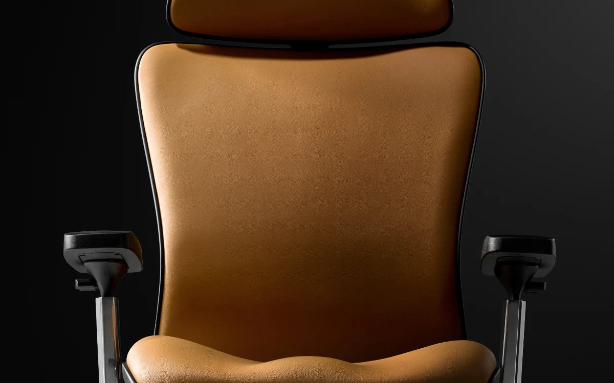 Luxury Modern Office Chair Wheels Orange Leather Computer Ergonomic Desk Chairs Recliner Swivel Sedia Ufficio Furniture