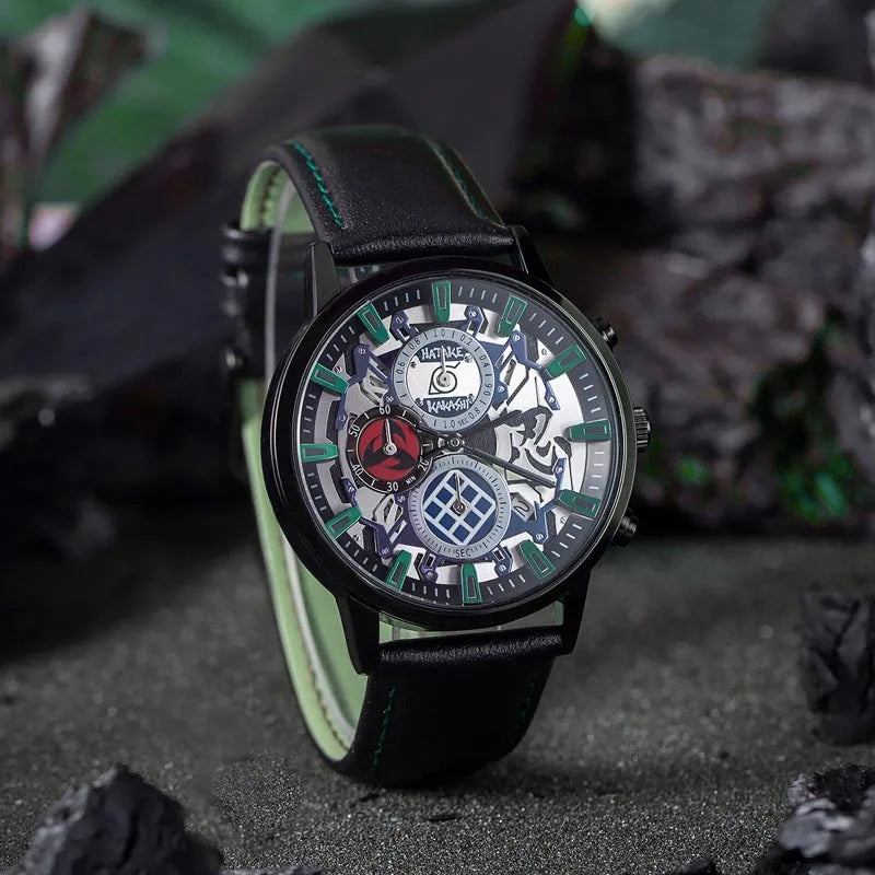 Anime Watch Naruto Uchiha Sasuke Cosplay Men's Travel Matching Waterproof Watch Birthday Gift