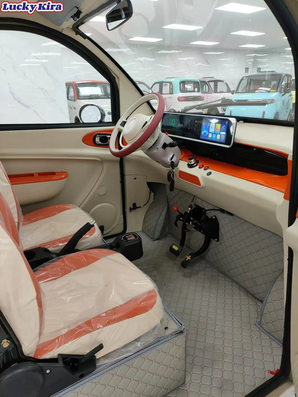 LUKY,,Cheap CE Quality 1000W Without Driving License Electric Small Car 72v Mini 4 Wheels Electric Vehicle Color Customized for