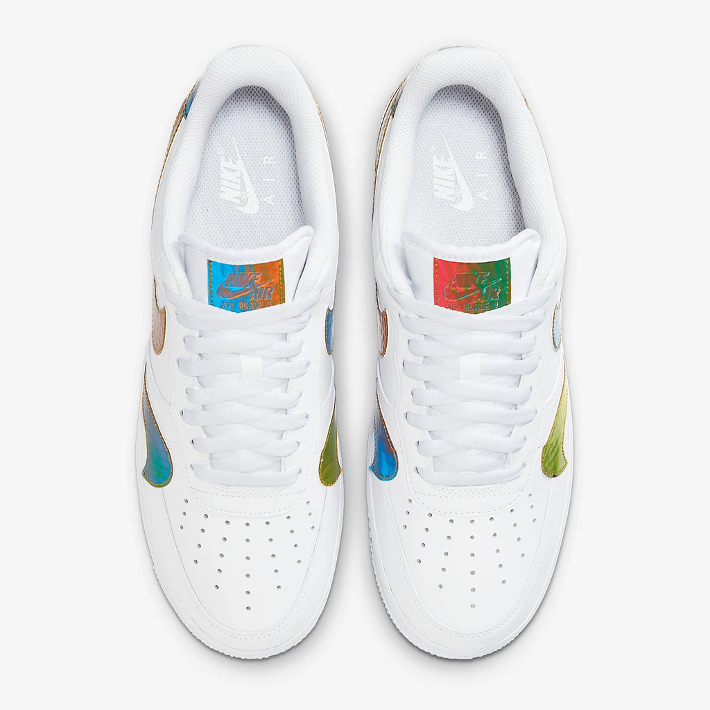 Nike genuine AF1 Air Force One colorful laser inverted hook men's sports board shoes CK7214-101