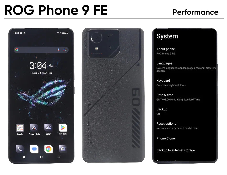 ASUS ROG Phone 9 FE Global Version 5G Gaming Phone Snapdragon 8 Gen 3 6.78" 185Hz AMOLED Display 50MP Sony IMX890 65W Charging