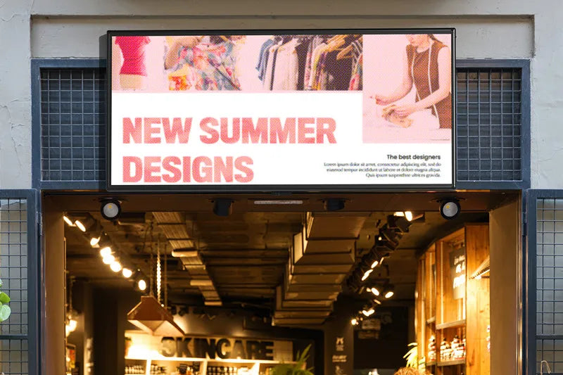 P5 Programmable LED Sign 65" x 33" For Outdoor With Waterproof IP45 LED Display Screen WiFi+USB LED Scrolling Message Board
