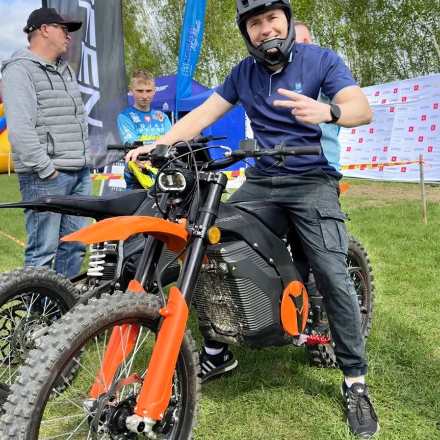 STLF Competition Standard CAOFEN Dirt Bike F8 72V 30-60Ah 12000W 85KM Mid Drive Off-road Road Legal Electric Dirt Motorcycle