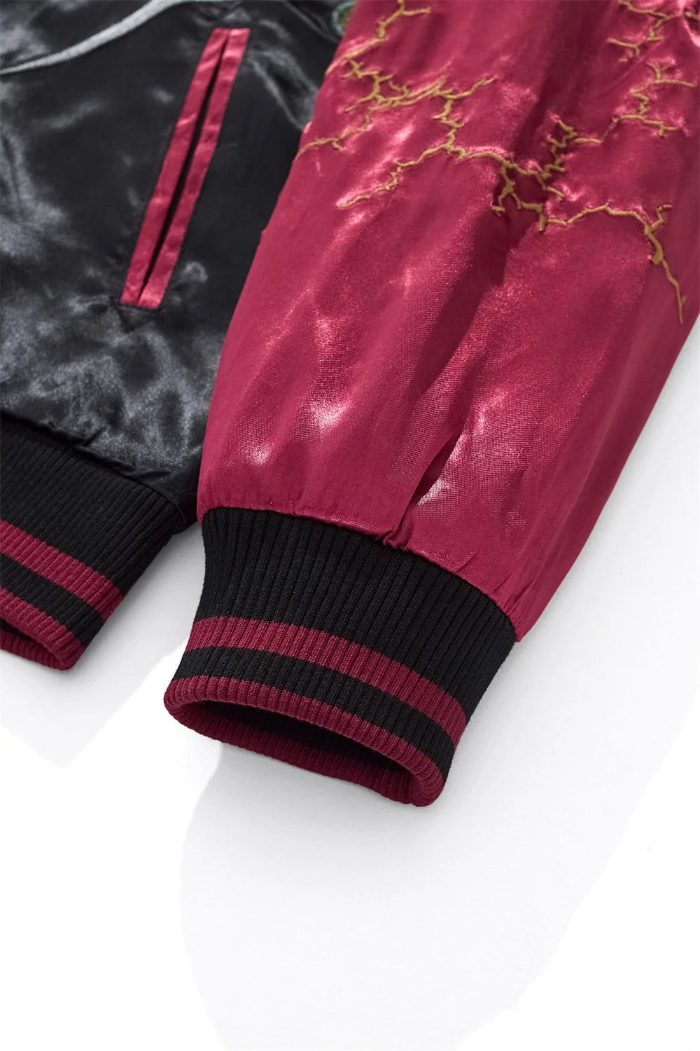 Japanese Anime Demon Embroidered Zipper Jacket Autumn Streetwear Hip Hop Men's Harajuku Baseball Coat Clothing