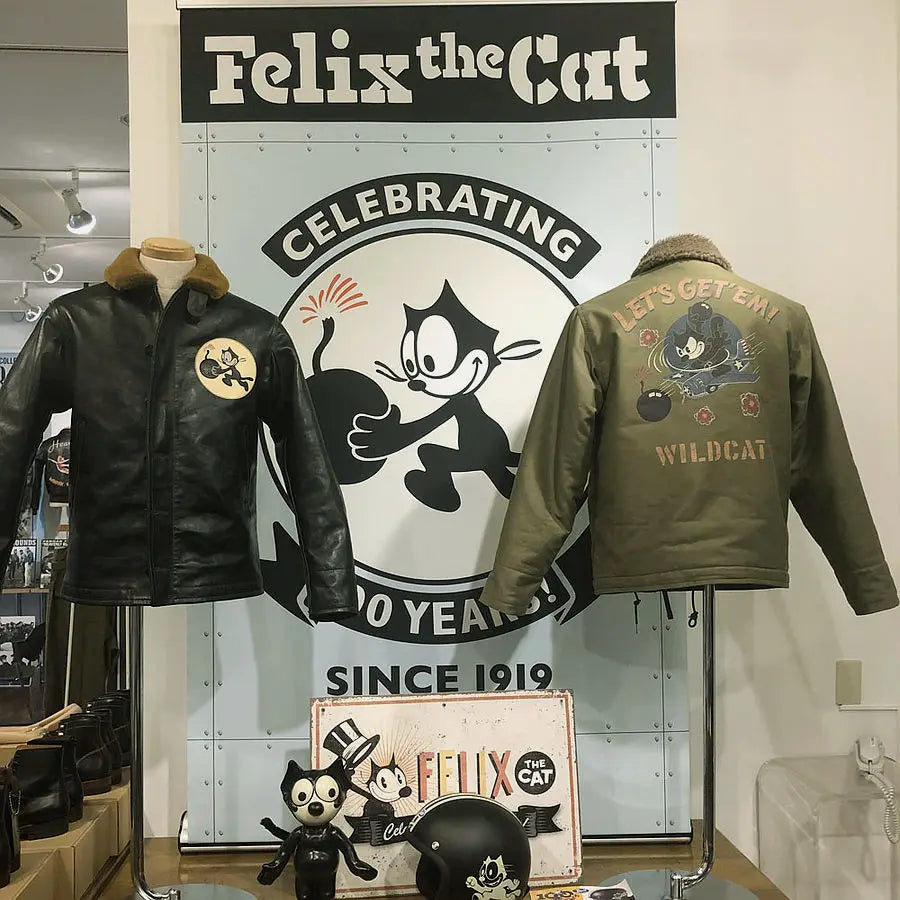 TOYS McCOY Deck FELIX CAT "100th Anniversary" N-1 Clipped Jacket