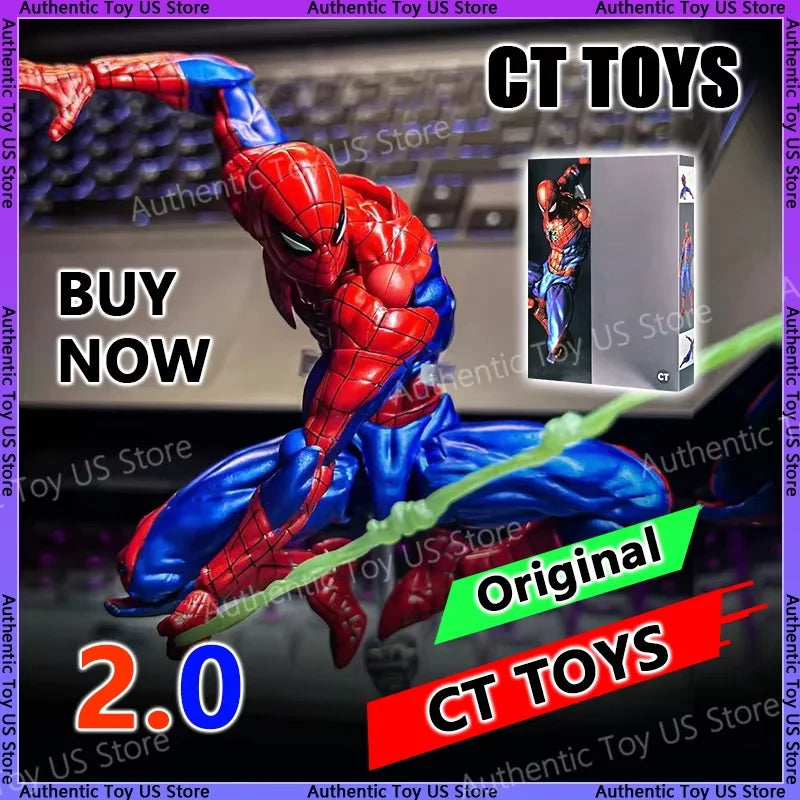 In Stock Ct Toys Spiderman 2.0 Figure Amazing Yamaguchi Spider-Man Agent Venom Mafex Anime Action Figure Customized Gifts Toys