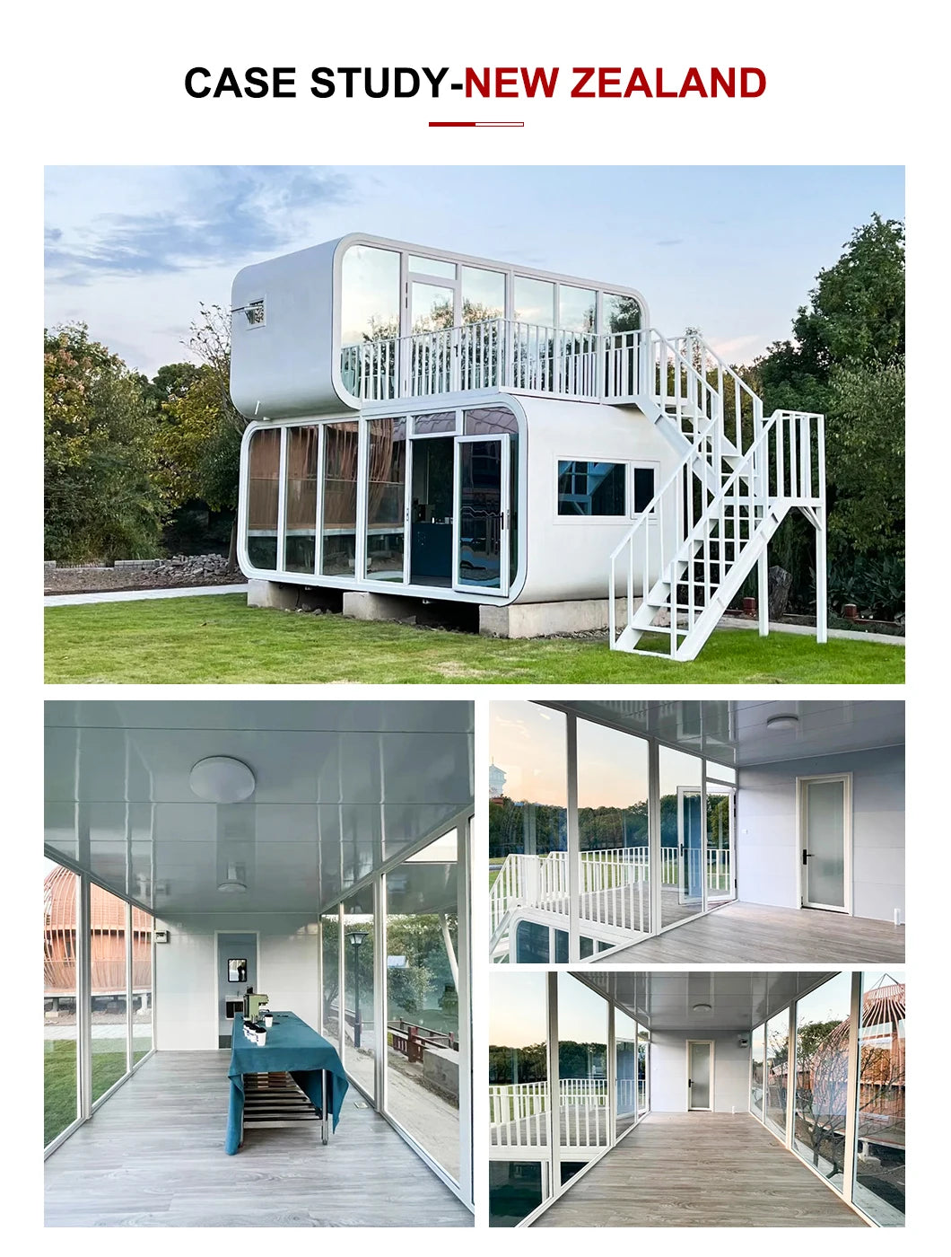 Prefabricated Houses Apple Capsule Home Prefabricated House for Spain Living Capsule Homes Frame Steel Modular Prefab Home