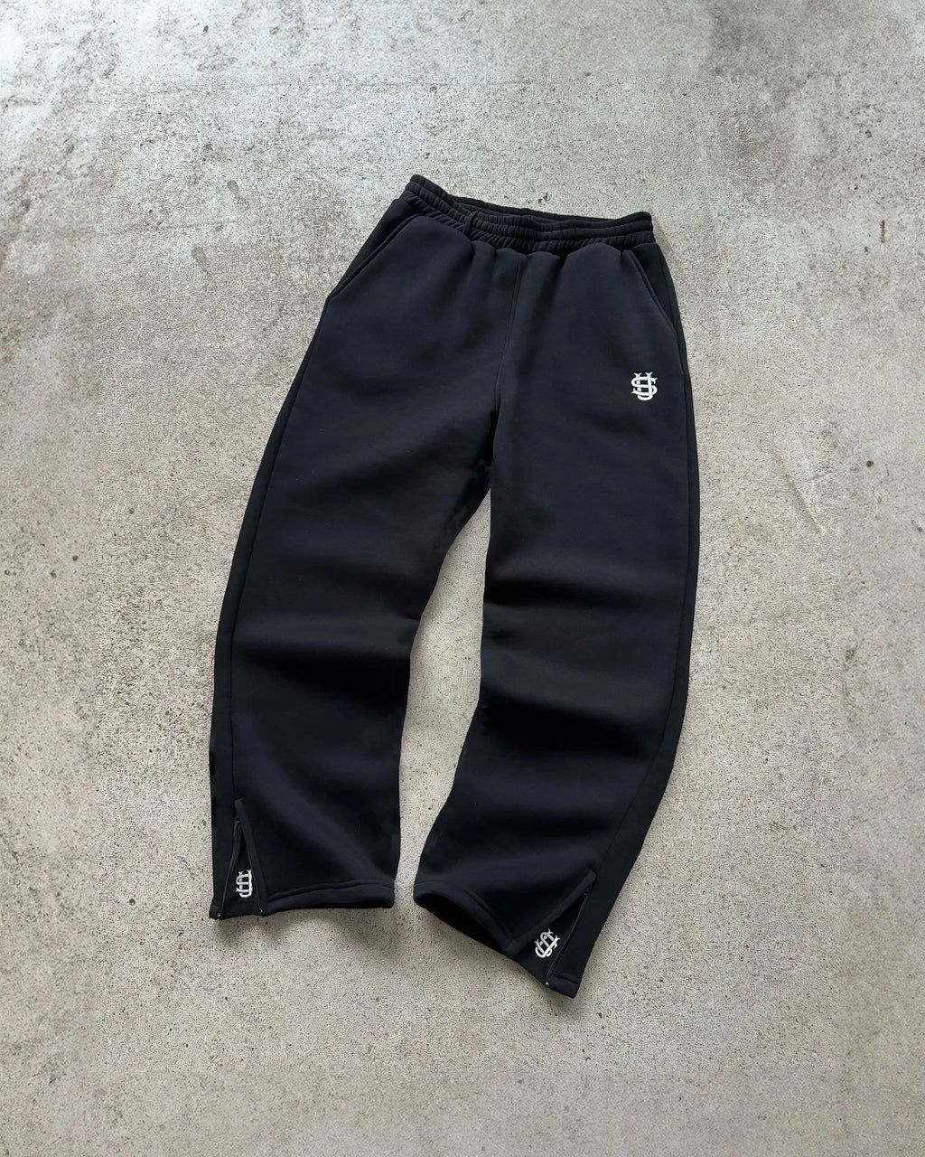 Y2k Retro Loose Straight Baggy Pants Men Tracksuit Pants Unisex Sweatpant Women Zip Embroidery Hip Hop Harajuku Casual Pant Goth