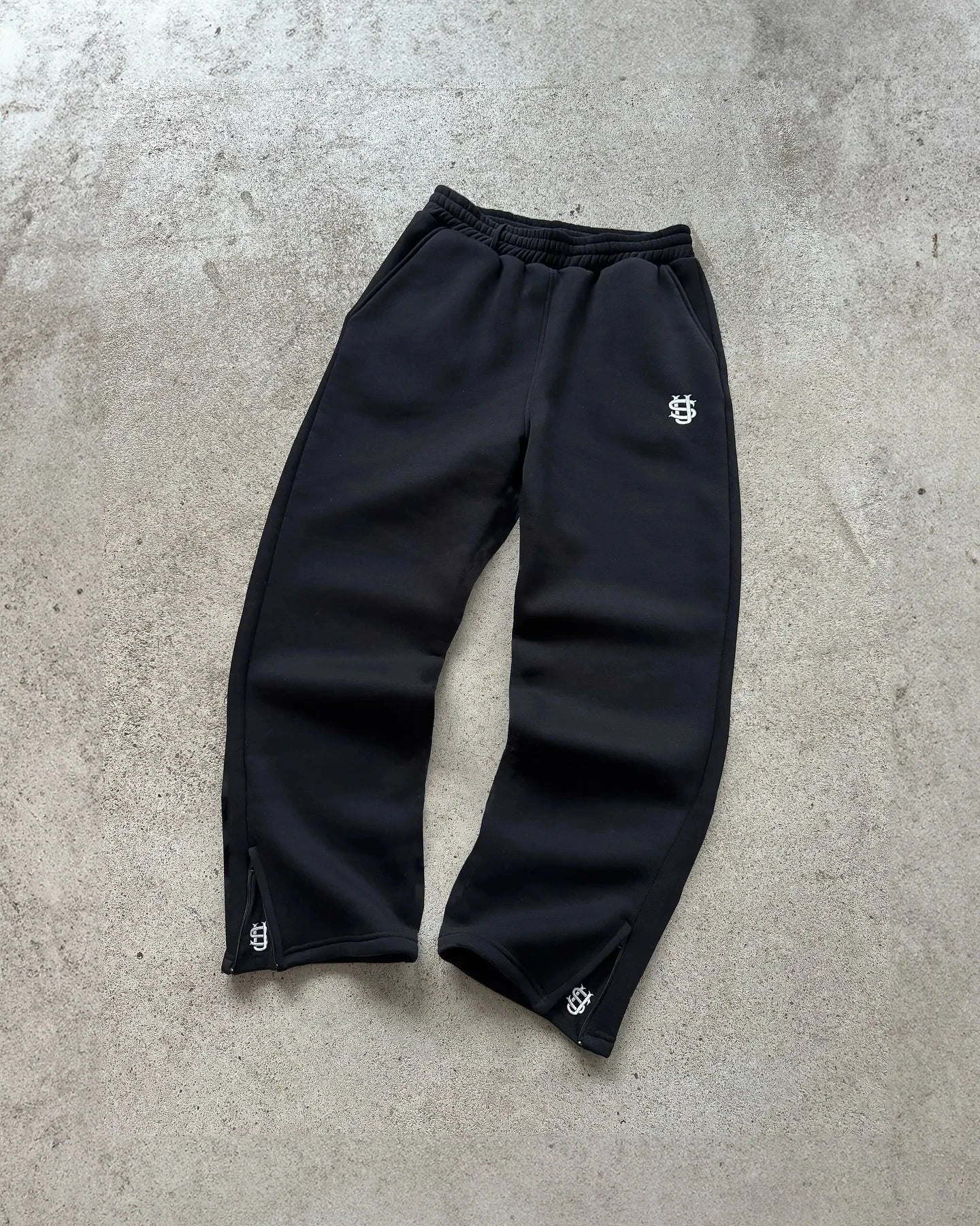 Y2k Retro Loose Straight Baggy Pants Men Tracksuit Pants Unisex Sweatpant Women Zip Embroidery Hip Hop Harajuku Casual Pant Goth