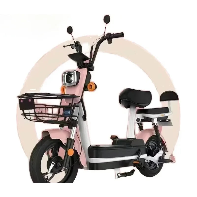 High-end 48V 350W Electric Bicycle For Adults Smart Digital Brushless Motor Rear Hub Carbon Steel Frame 3-Speed City Bike
