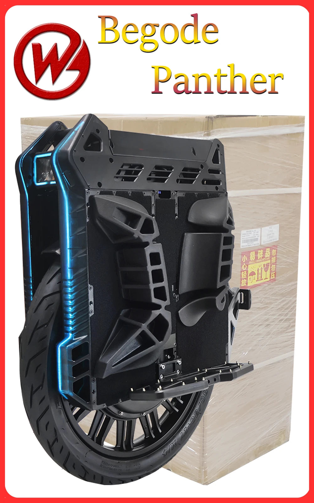 BEGODE Panther 168V 4400Wh 50S Smart BMS 5000W High Speed Motor 48 MOSFET Motherboard Double damping 22 inch Tire