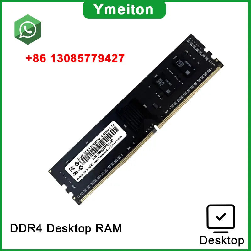 Ymeiton PC DDR4 Desktop memory cards memoriam 2400MHz 2666MHz 4GB 8GB 16GB 32GB U-DIMM RAM 288pin Desktop memory wholesale
