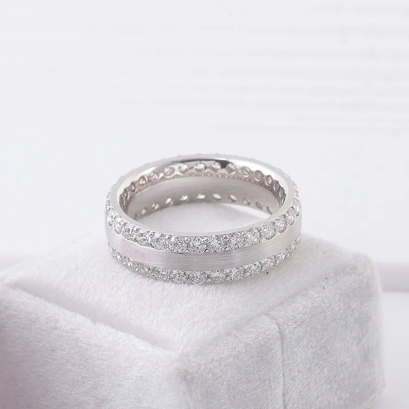 Provence Trendy Men's Rings 10KGold DEF/VS Lab Grown Diamonds Hip Hop Style Party Jewelry full band Ring Personalized Custom
