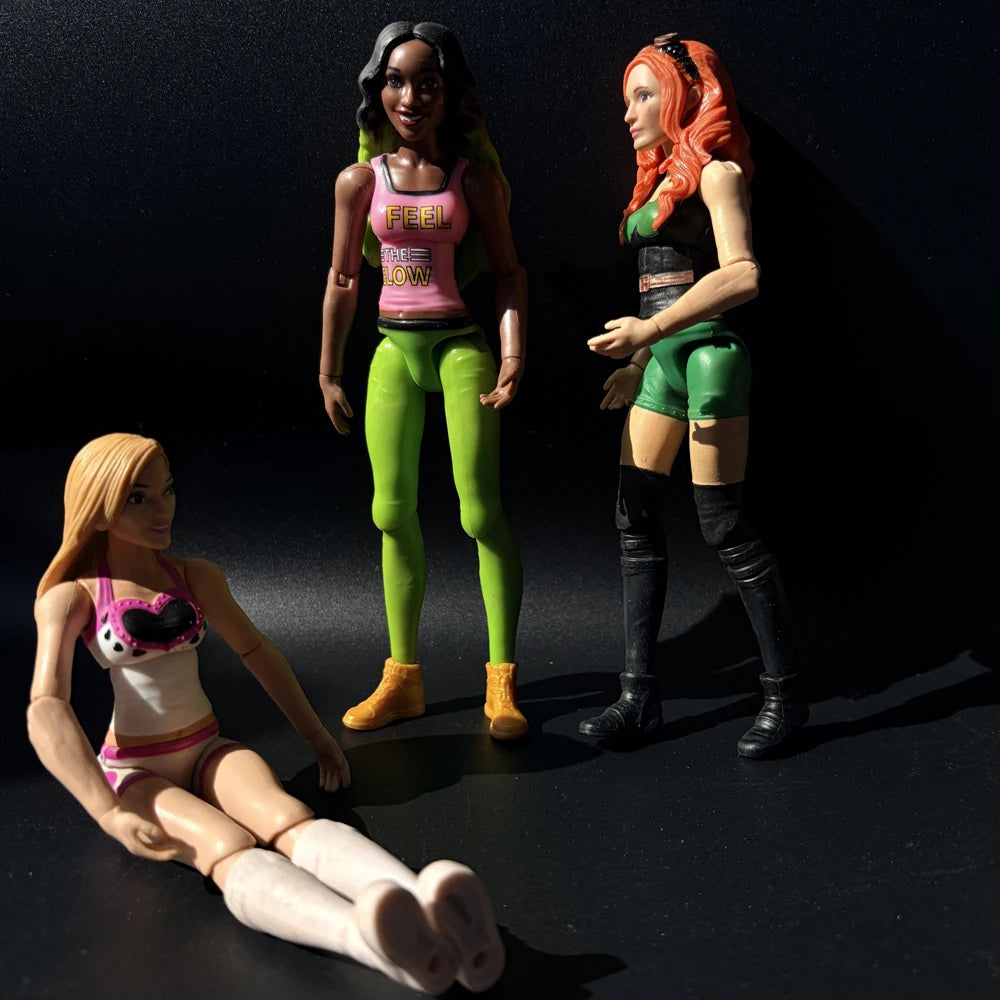 Female WWE AEW Action Figure Wrestling Championship Display Collection Figure Model With Movable Joints Toys Kids Christmas Gift
