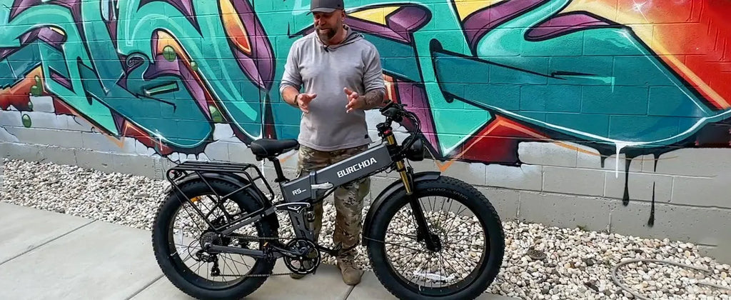 New 26" Electric Foldable Bike 1000W E-Bike 48V 40AH Bicycle  28mph Fat Tyre