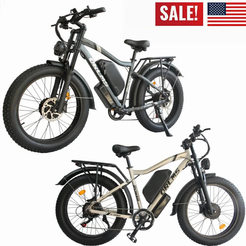 New 24" Electric  Bike 3000W Peak E-Bike 52V 25AH Bicycle  55KM/h FatTyre