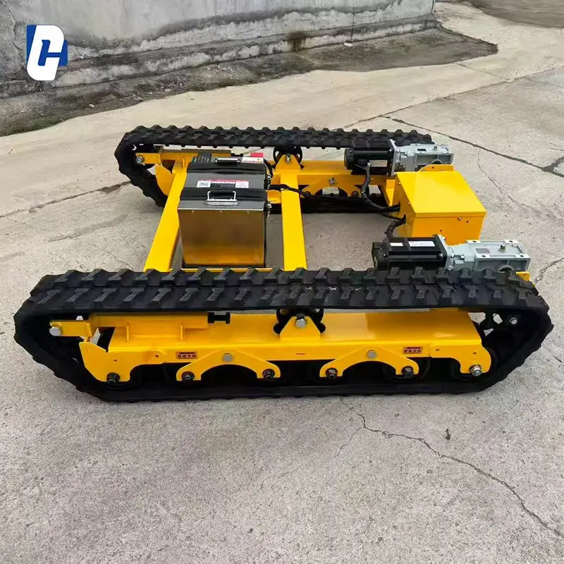 Small Track Chassis Customizable With Electric Rubber Tracks Lightweight And Flexible Offering OEM Solutions For Robots