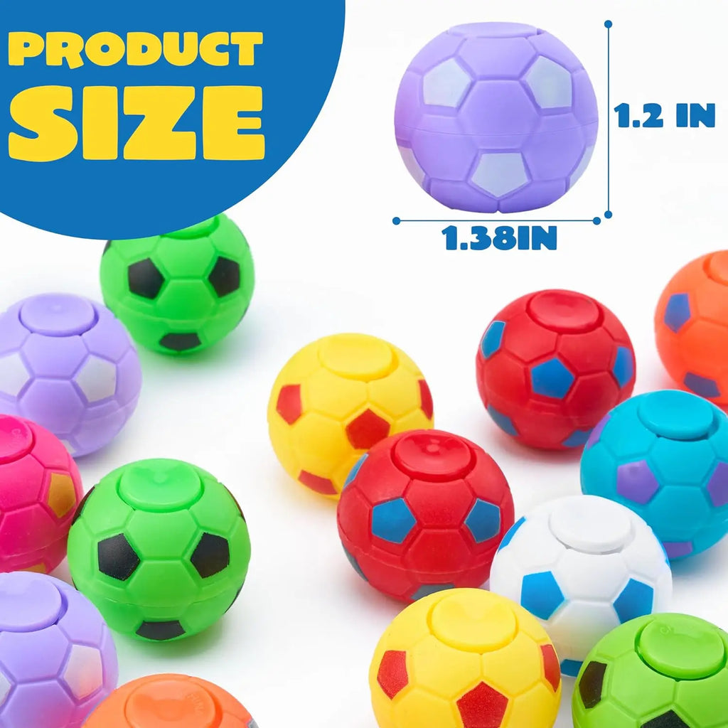 JOYFY 36 Pack Soccer Fidget Spinners Soccer Party Favors Fidget Toys Bulk Goodie Bag Stuffers for Kids Birthday Chirstmas Party