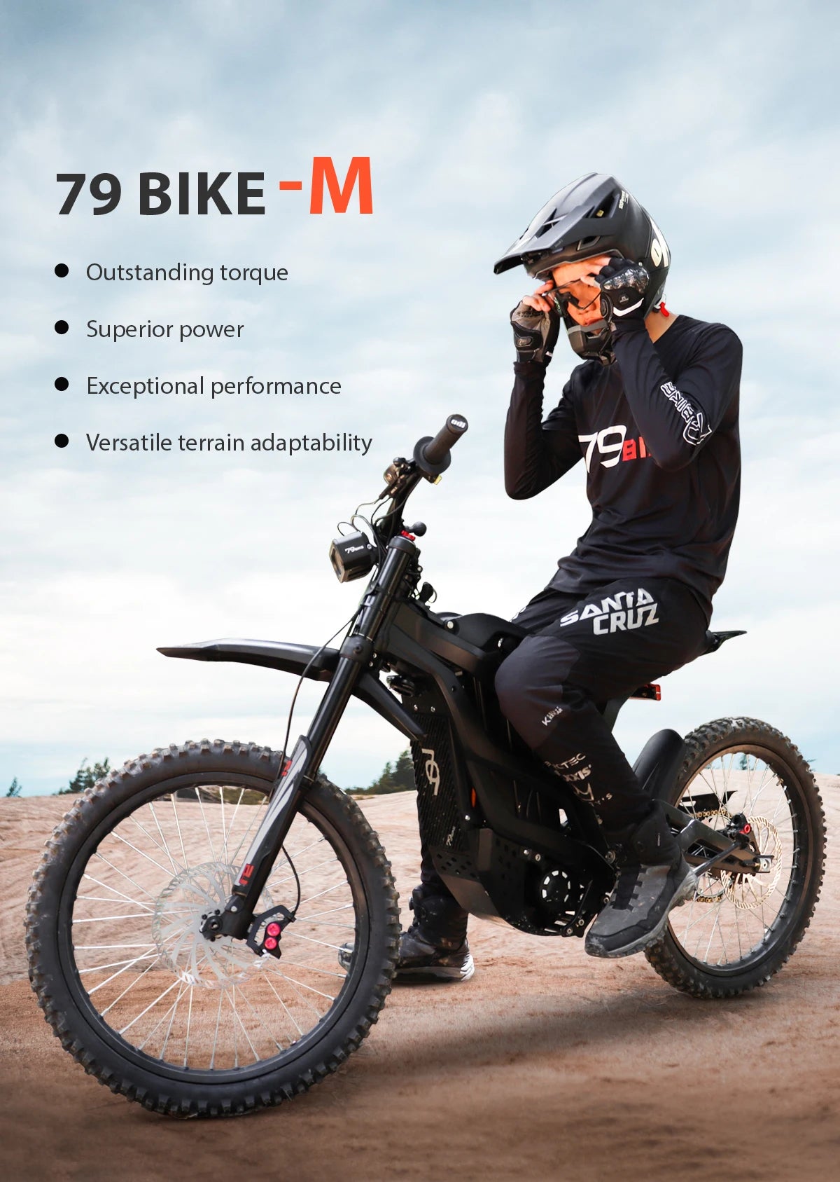 79bike Falcon M Dirt Bike Electric 8000w 50N.m 72V 35AH RE-Gen Break EABS Brake Electric Dirt Bike Adult Enduro Motorcycle
