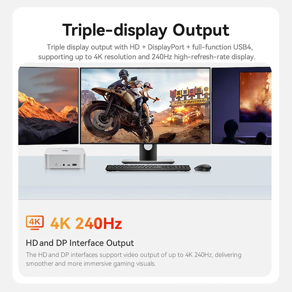 Beelink SER9 Pro AMD Ryzen AI9 HX370 Powerful AI PC 32G DDR5 1T NVME SER10 Max HX470 H255 Gaming PC PCIe4.0 SSD Desktop Computer