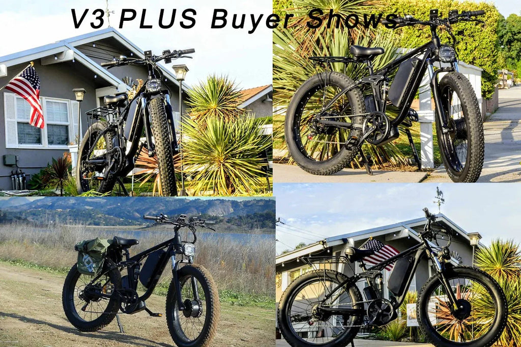 New 26" Electric Bike 3000W Peak E-Bike 52V 25AH Bicycle  60KM/h Max Fat Tyre