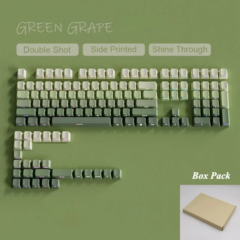 2025 New Original Daylight Cherry Keycaps PBT Translucent Gradient Color Side Engraving Personalized for MX Mechanical Keyboards