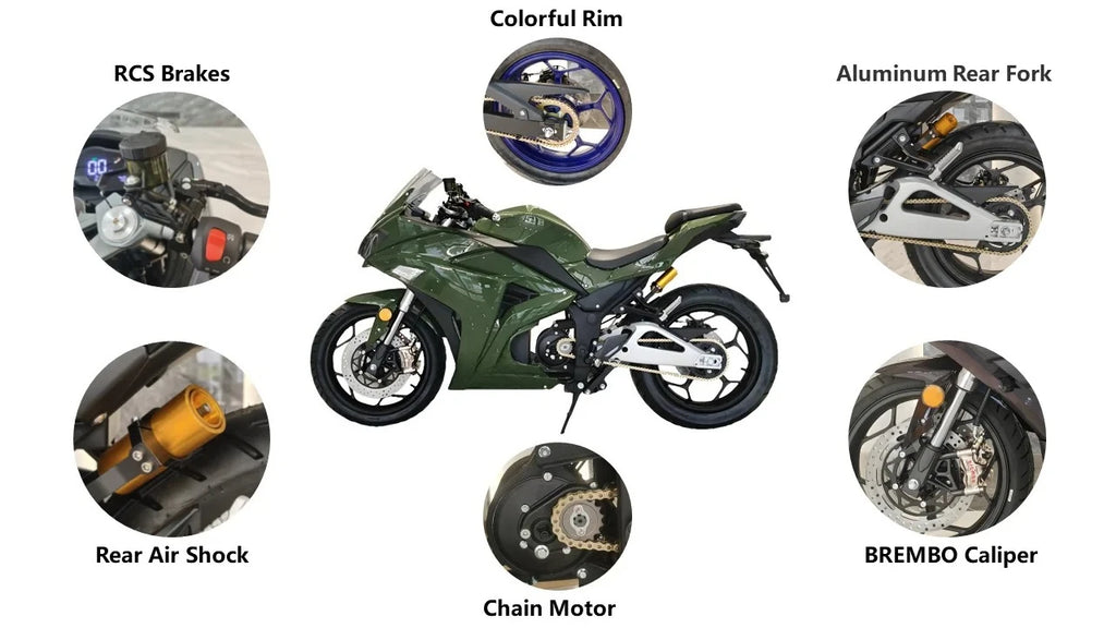 STROVAN Motorcycle Heavy 4000w Electric Dirt Bike 72v120ah Lithium Chain Motor Good Motorcycles