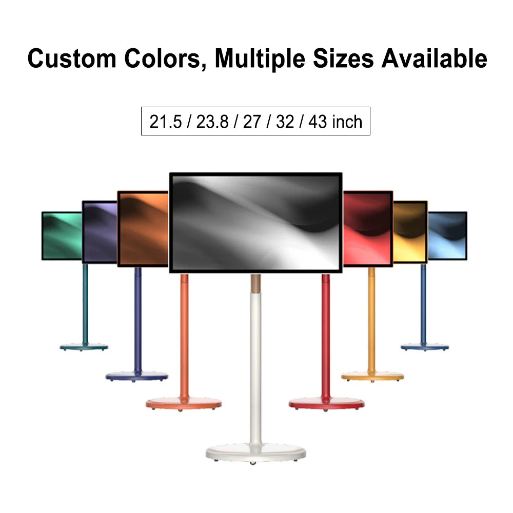 21.5 Inch Family Gathering Portable Smart Tv Wireless Projection LCD Portable Touch Screen Tv Stan by