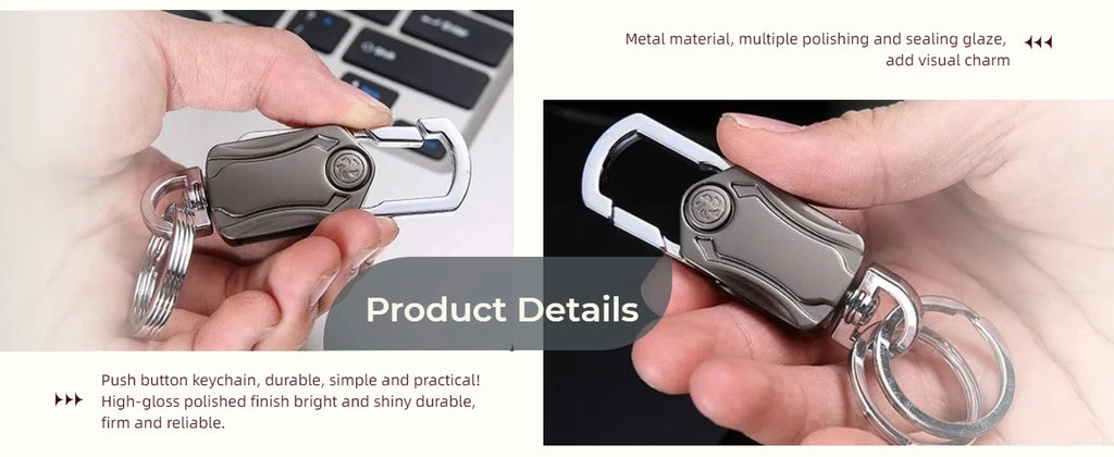 Stress Relief Gyro Keychain Multi-Functional Keychain Toy Relaxing Fidget Spinner Key Holder