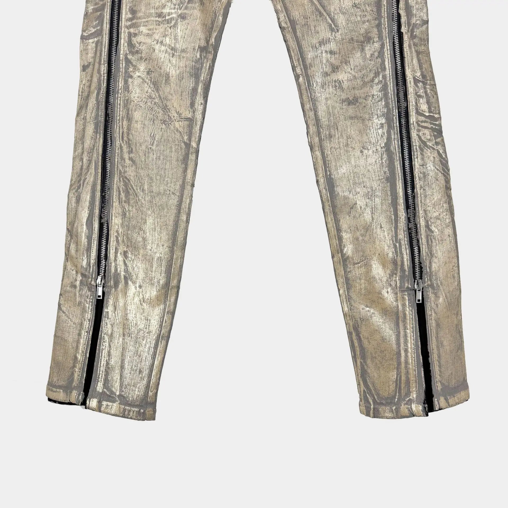 High Street RO Denim Pants Men's Hot Stamping Zipper Dark Style Street New Style Hot Stamping Bull Streetwear Jeans Pant