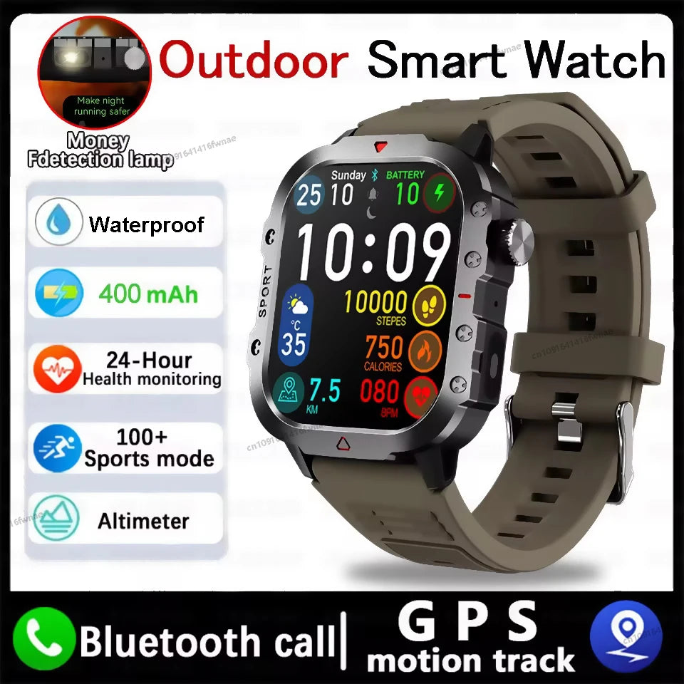 2026 New SmartWatch Men For Women Militray Outdoor GPS Tracker Sport Watches Heart Rate Sleep Waterproof Smart Watch IOS Android