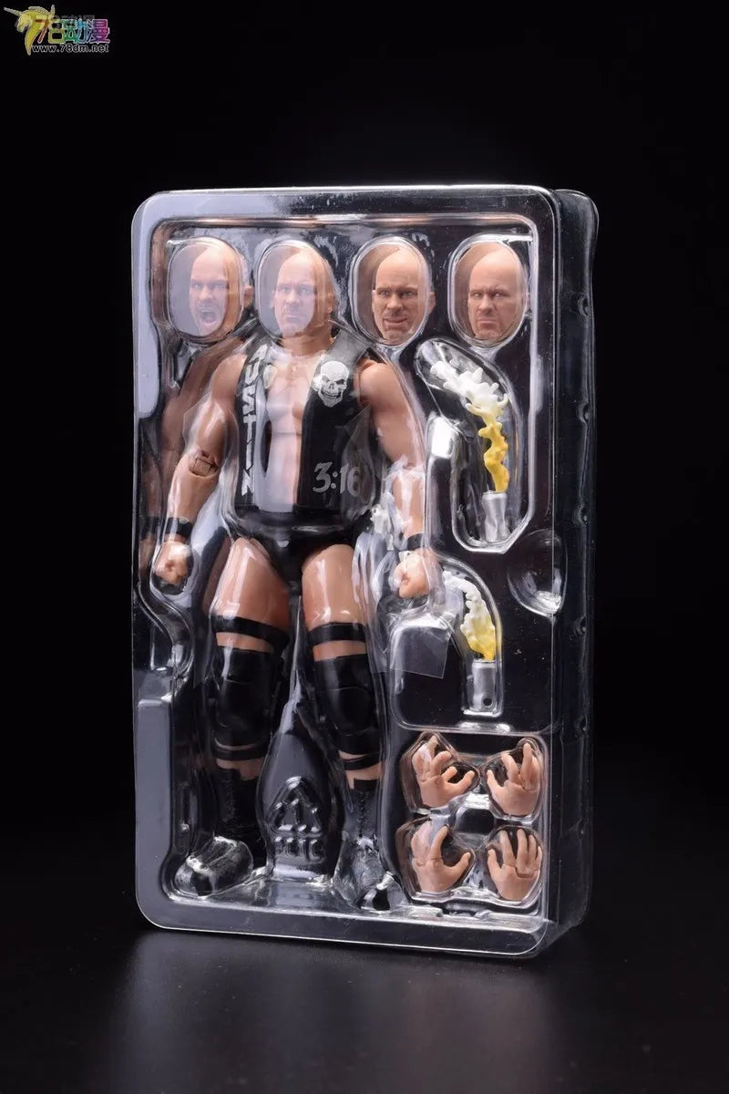 BANDAI Genuine S. H. Figuarts Series Reality Artist Series WWE Kane，Paul Levisk，Steve Austin，Dwayne Johnson Movable Model