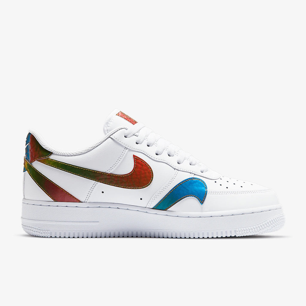 Nike genuine AF1 Air Force One colorful laser inverted hook men's sports board shoes CK7214-101