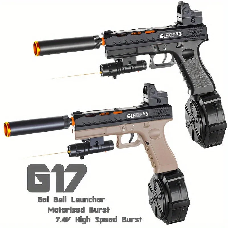 G17 Automatic Shooting Airsoft Pistol Toy Gun Hydrogel Electric Paintball Gun for Adults Boys Outdoor Cs Shooting Game hoot
