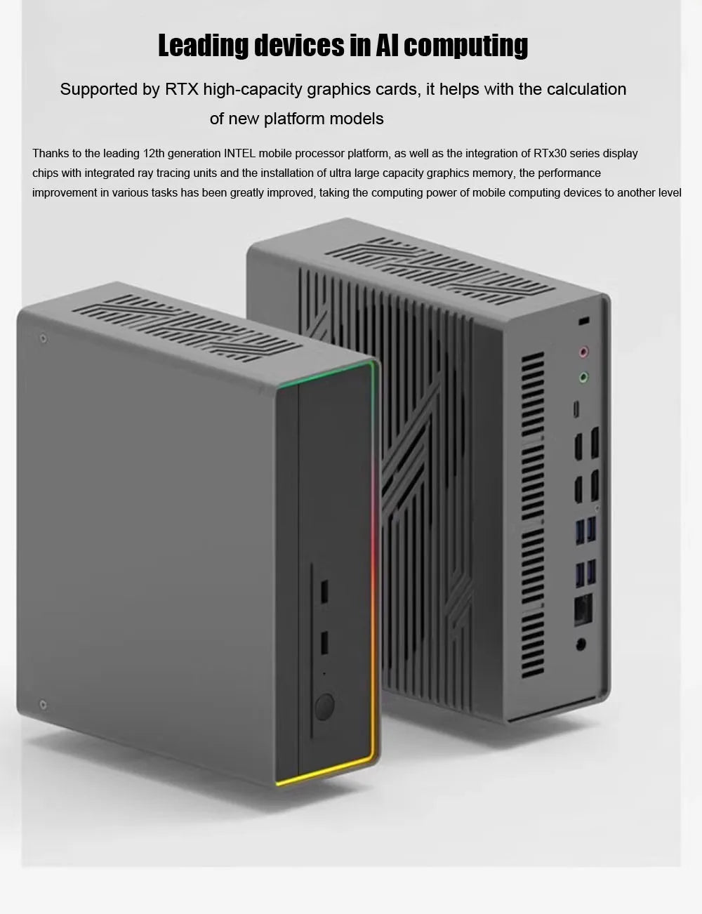 Super Deal Mini PC i9 Gamer Host NVIDIA RTX 3070 16G 3060 12G i9 12900H DDR4 2*NVMe Windows 11 Desktop Gaming Computer WiFi6 Nuc