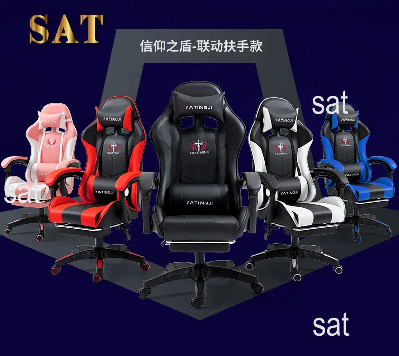 Rgb Leather Ergonomic Computer Chair Office Anji Gamer Pc Racing Game Scorpion Wholesale Gaming Chair Fabric and Table Chairs