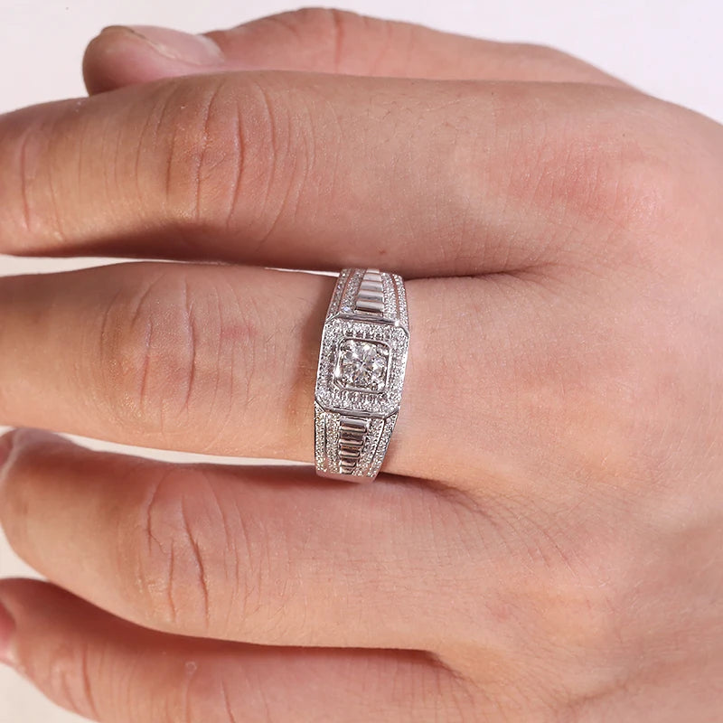 Real 14K Gold Diamond 0.3ct CVD HPHT DEF Color VS-VVS Lab Grown Diamond Engagement Wedding Men Rings Annivery Gift NO IGI