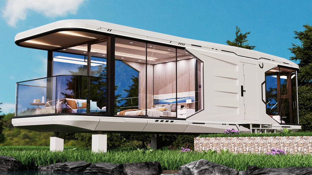 A for Multi-Functional Luxury Prefab Living Homes Micro Office Modular Container Apple Cabin Capsule House