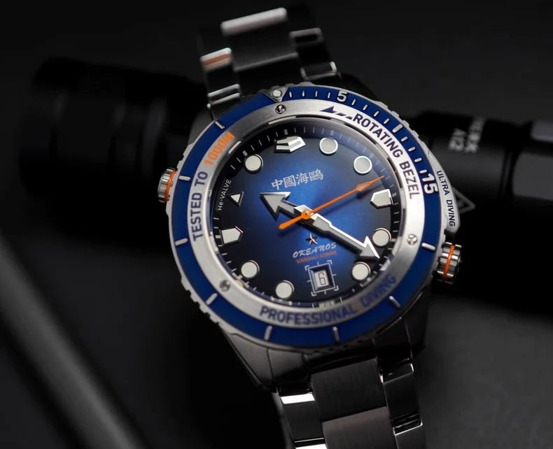 Seagull Deep Ocean Professional Diving Automatic Men's Watch 1000M Waterproof ST2130 Helium Escape Valve Sapphire Crystal 1217