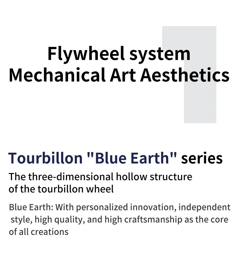 IDEAL KNIGHT Tourbillon Watch 6805 Men Automatic Mechanical Watch 100% Official Original Blue Earth Series Men Watch High Gift