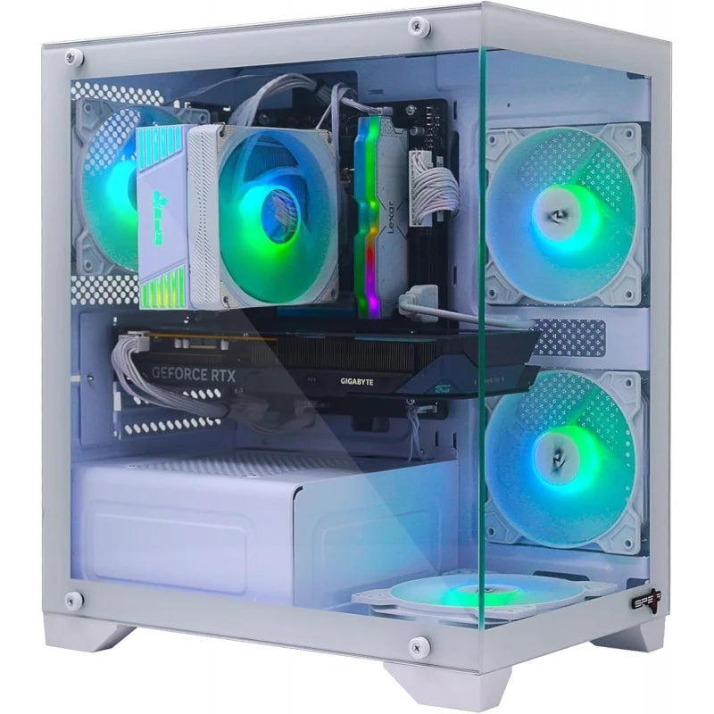 Gaming PC – Core i5-14400F, RTX 5060 8GB Triple-Fan, 32GB DDR5, 1TB NVMe SSD 3300MB/s, 600W PSU, ARGB mATX Case with 4 ARGB Fans
