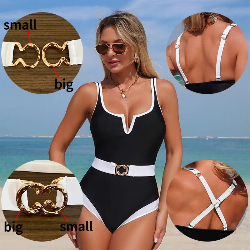 Sexy Women One Piece Swimsuit Female Swimwear 2026 New High Waist Monokini Swimming Suit Beachwear Swimming Suit Bathing Suit