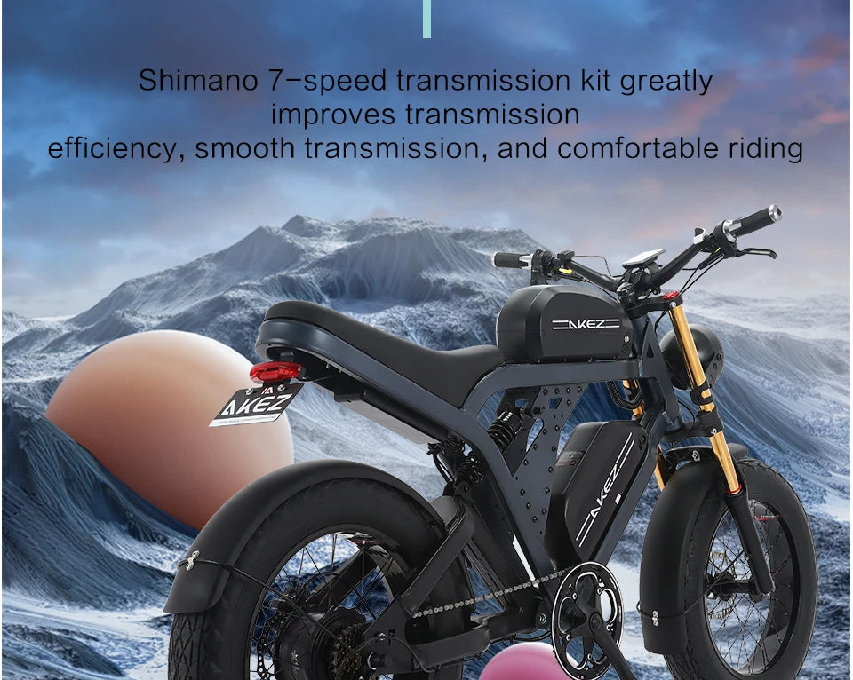 US Stock 1500w 48V Fat Tire Electric Bike Motorcycle Adults Off Road With Removable Dual Battery Mountain All-Terrain Bikes