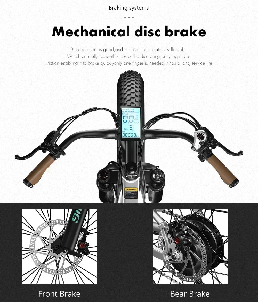 Electric bicycle Shengmilo MX04 1000W Motor 48V 15AH lithium battery Electric Bike 26inch Fat Tire Mountain Off-Road Snow E-bike