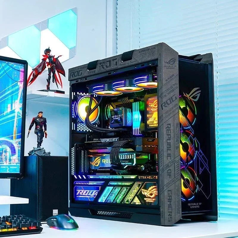 ROG family bucket ASUS DIY assembly machine AMD R7 9800X3D/5080 graphics card game desktop computer host online game e-sports