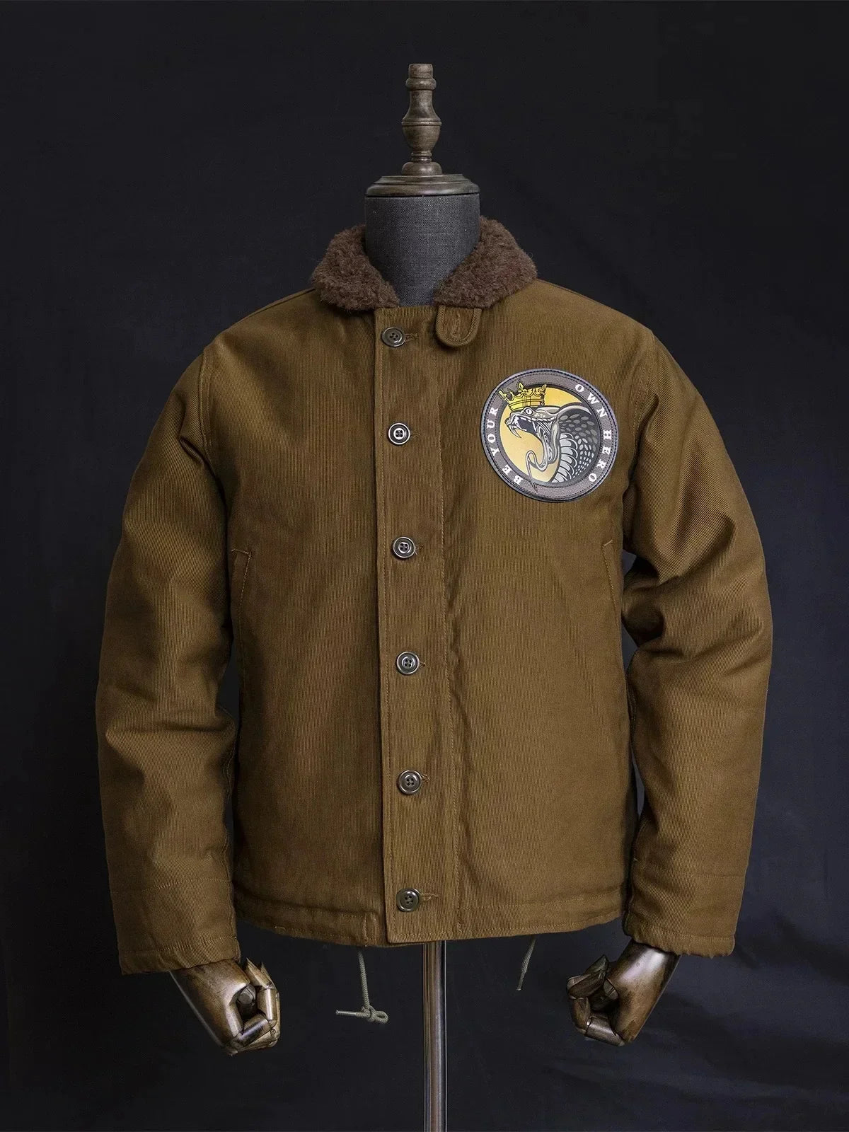 N-1 Red Tornado Naval Deck Jacket Jungle Cloth Shell Alpaca Lined Coat Men Vintage Workwear 2026ss design