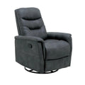 Gray Swivel Glider Recliner Chair for Comfort and Style, Ideal for Living Room or Nursery, Adjustable Relaxation with Modern