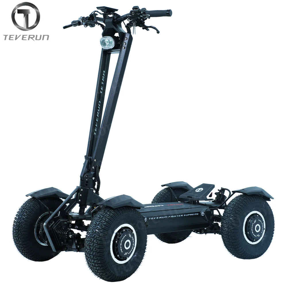 Original Teverun TETRA 4 Motor 60V 60A 4 Inch TFT Display 4*1500W Peak 12000W Top Speed 55km/h 13 Inch Tire Official E-Scooter